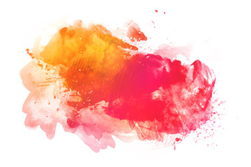 Colorful watercolor background isolated on white