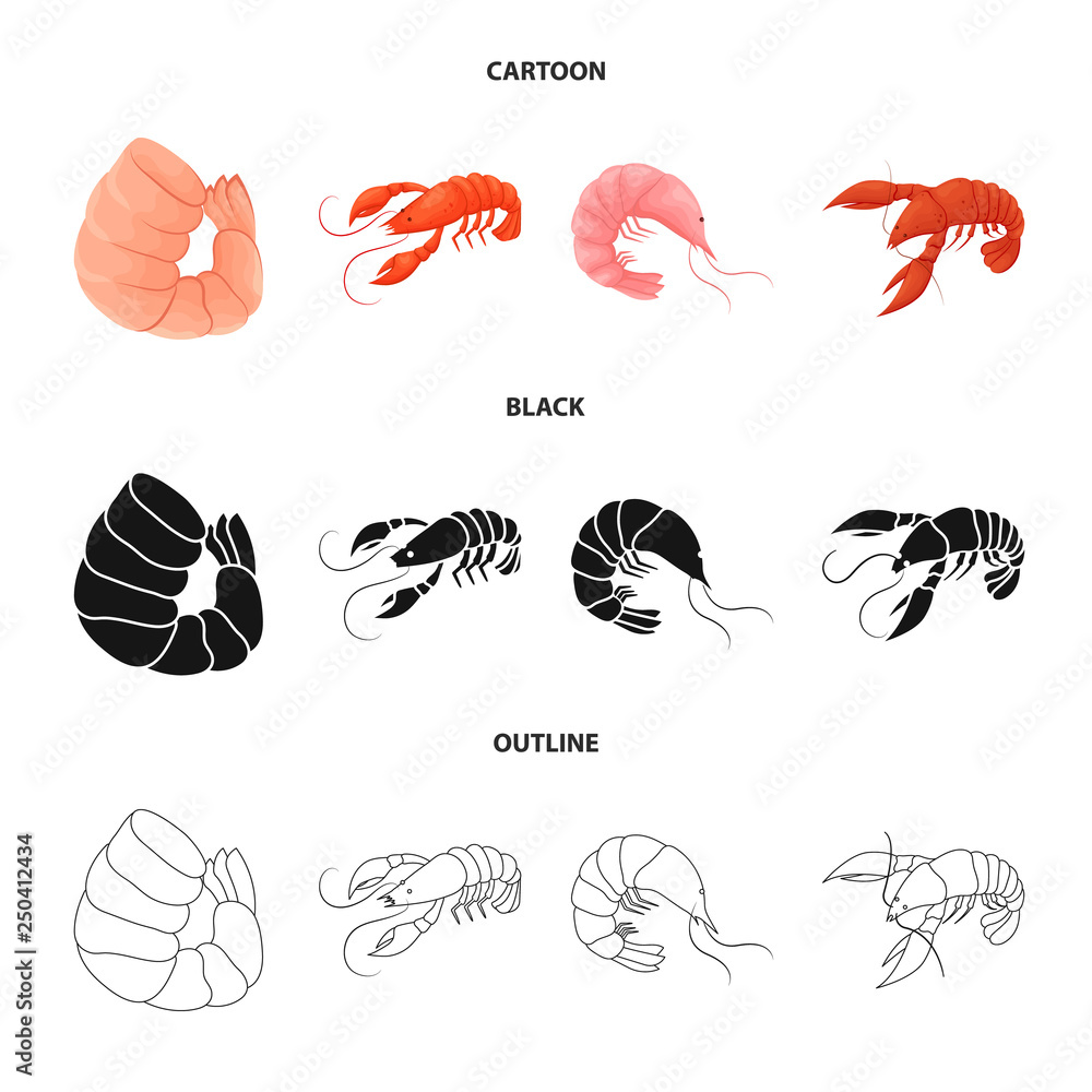 Vector design of appetizer and ocean logo. Set of appetizer and delicacy stock vector illustration. Vector design of appetizer and ocean logo. Set of appetizer and delicacy stock vector illustration.