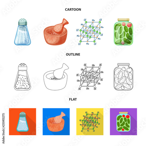 Vector design of cooking and sea icon. Set of cooking and baking   stock vector illustration.