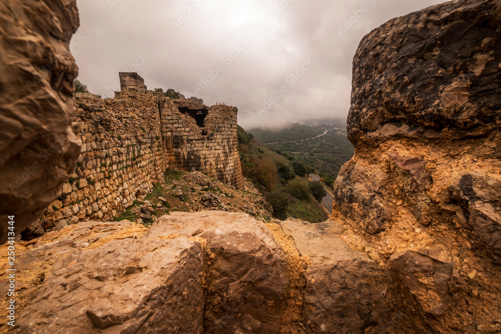rocks and sky, Nimrod Fortress, Israel rocks and sky, Nimrod Fortress, Israel