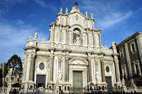 Baroque facade of Catania cathedral. 