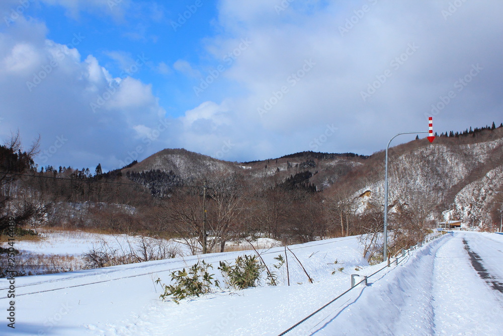 Fototapeta premium 冬 線路