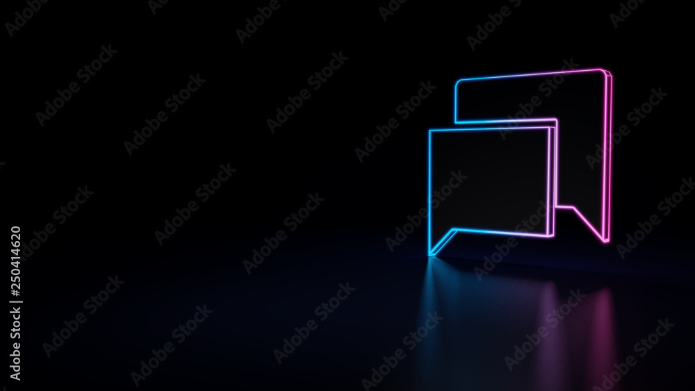 3d icon of comment bubbles