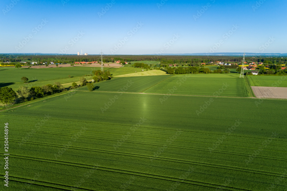 Landschaft in Deutschland aus der Luft