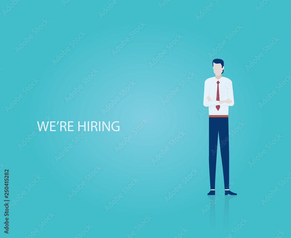 Vector of a businessman recruiter looking for new employees Vector of a businessman recruiter looking for new employees