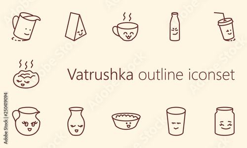 Vatrushka outline iconset