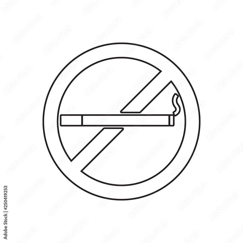 No smoking icon. Element of fire guardfor mobile concept and web apps icon. Outline, thin line icon for website design and development, app development No smoking icon. Element of fire guardfor mobile concept and web apps icon. Outline, thin line icon for website design and development, app development