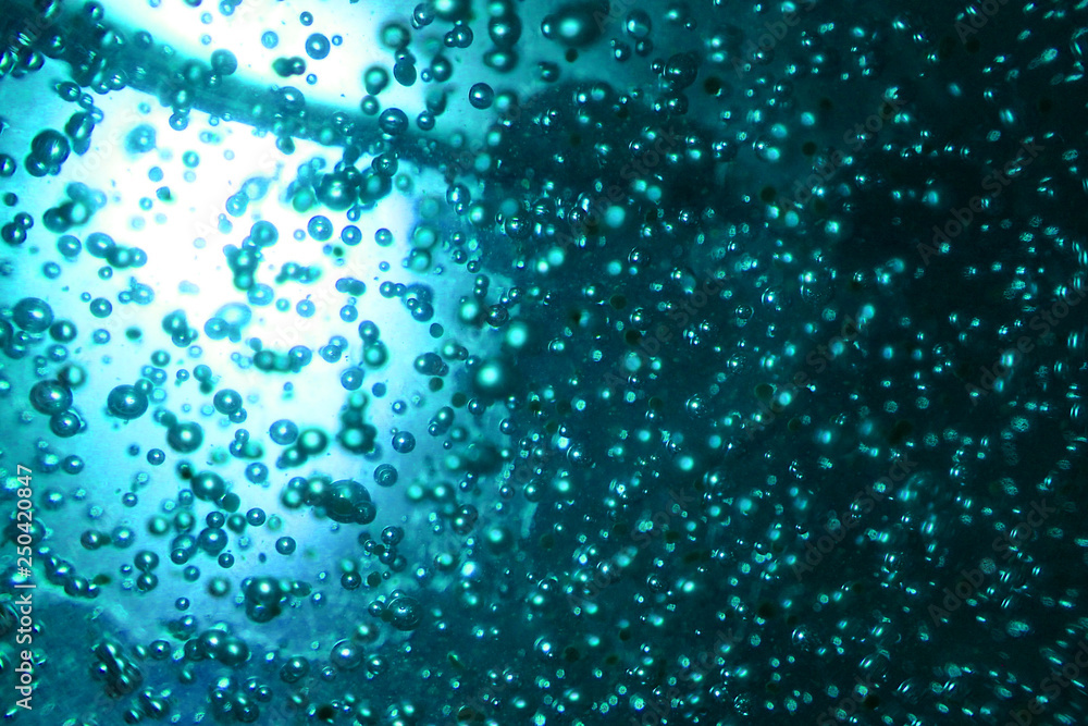 Fototapeta premium blue water texture with oxygen