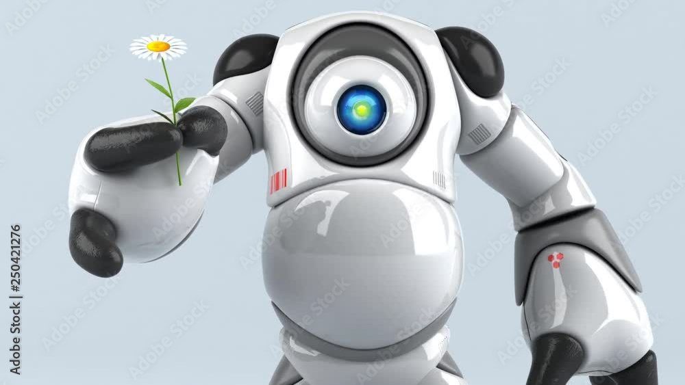 Big robot and flower - 3D Animation Big robot and flower - 3D Animation