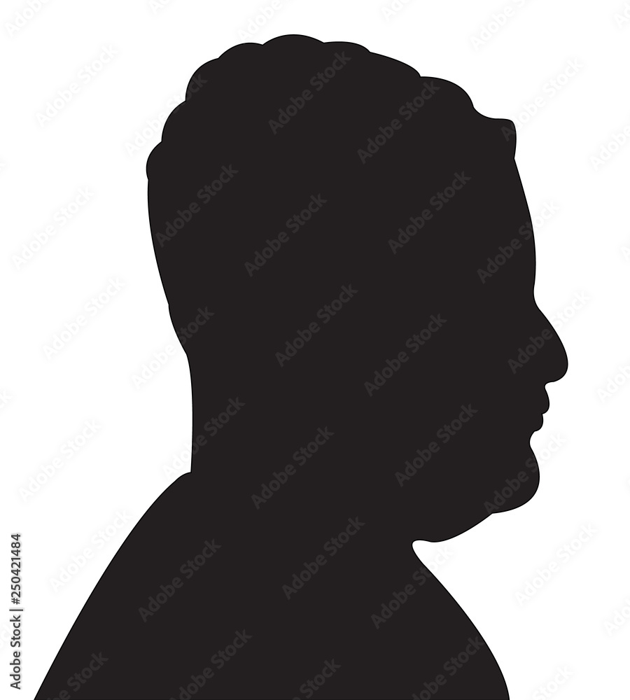 a man head silhouette vector