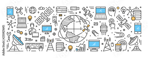 Vector line design concept for telecommunication