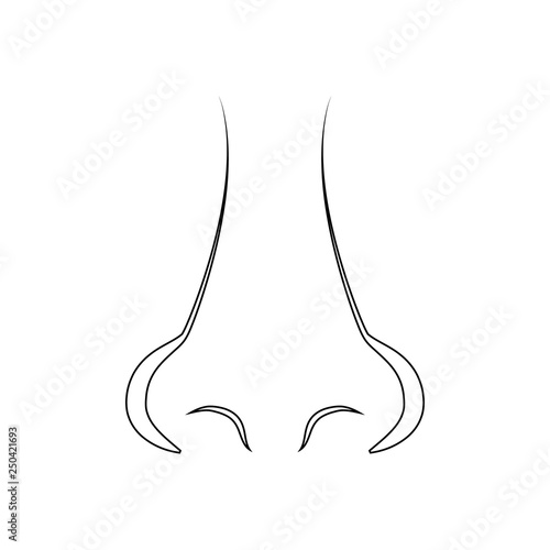 human nose icon. Element of Human parts for mobile concept and web apps icon. Outline, thin line icon for website design and development, app development