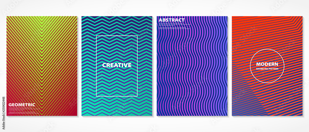 Abstract colorful minimal geometric covers pattern design. Abstract colorful minimal geometric covers pattern design.