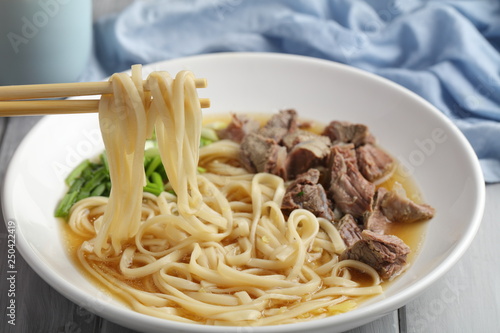 Chinese beef shank noodle soup