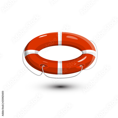 Lifeboy Vector Symbol Isolated on White Background. Save - Rescue Icon. Help and Assistance Design.