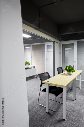 Simple meeting room and classroom interior