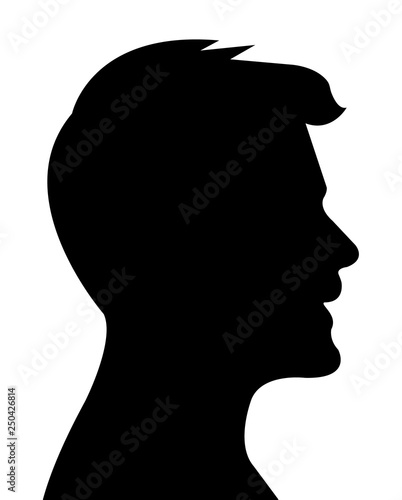 a man head silhouette vector