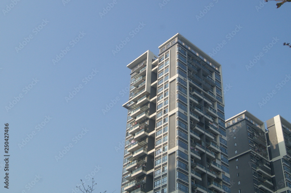 Fototapeta premium Shenzhen, China: residential architecture landscape