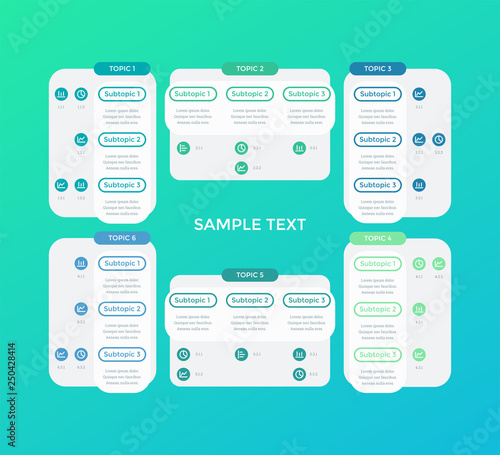 Vector business infographic template in flat style