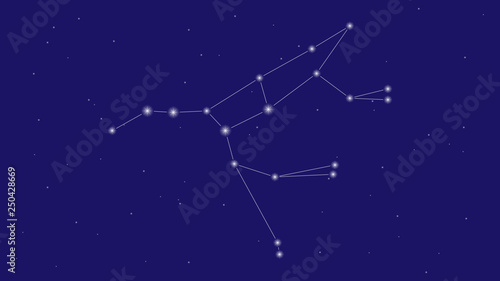 Ursa Major constellation vector design