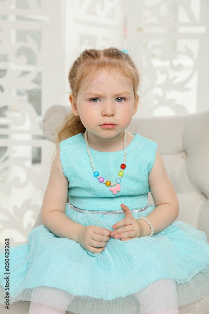 beads, model, model girl, blonde, little girl, discontent, serious, bijouterie, blue dress, model girl, blonde, beads, model, model girl, blonde, little girl, discontent, serious, bijouterie, blue dress, model girl, blonde,