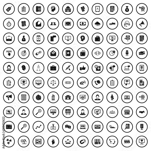 100 commerce department icons set in simple style for any design vector illustration