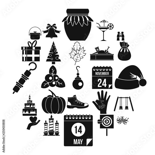 Family tradition icons set. Simple set of 25 family tradition vector icons for web isolated on white background