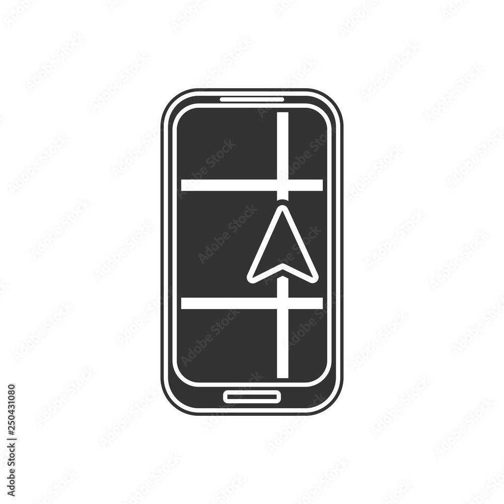 navigator on mobile phone icon. Element of navigation for mobile concept and web apps icon. Glyph, flat icon for website design and development, app development navigator on mobile phone icon. Element of navigation for mobile concept and web apps icon. Glyph, flat icon for website design and development, app development