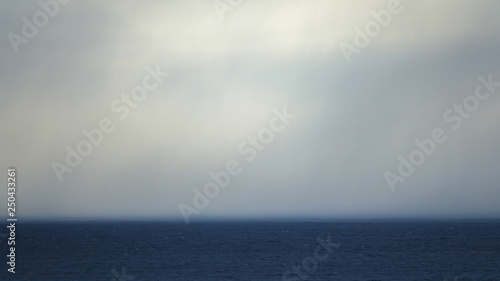 Dark clouds, fog and rain o...