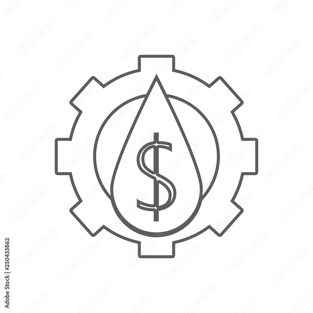 gear and a drop of oil icon. Element of Oil for mobile concept and web apps icon. Outline, thin line icon for website design and development, app development gear and a drop of oil icon. Element of Oil for mobile concept and web apps icon. Outline, thin line icon for website design and development, app development
