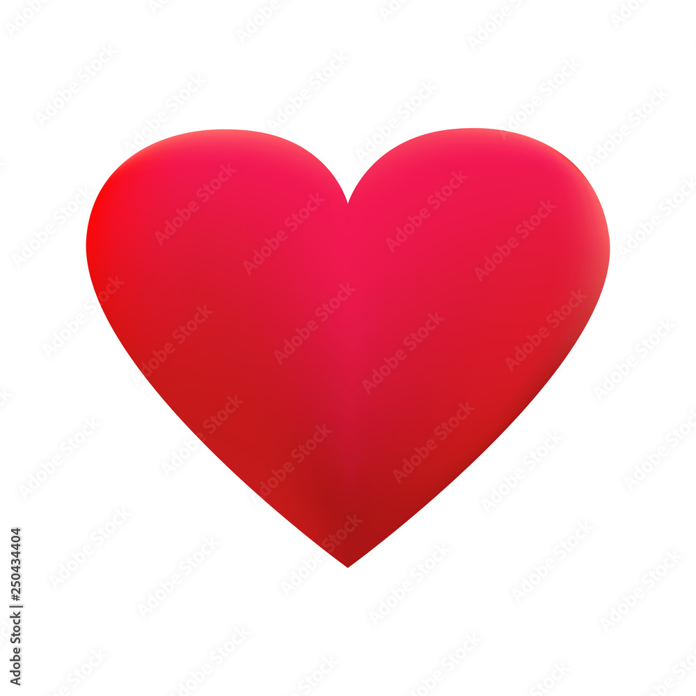 Beautiful red heart. Bright, romance, love. Can be used for topics like amour, relationship, Valentines day