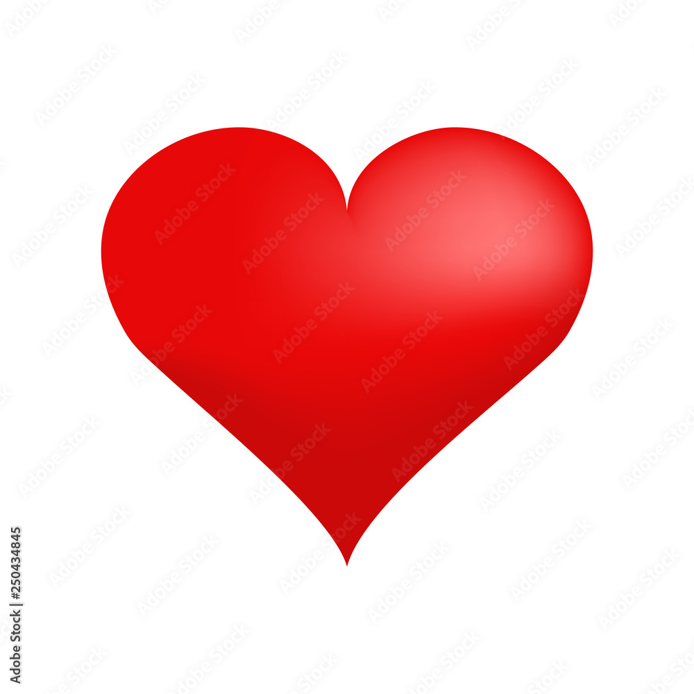 Red Valentine heart. Date, affection, bonding. Can be used for topics like romance, love, feeling