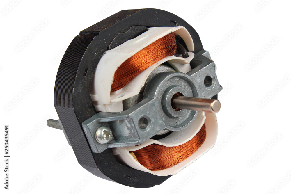 Obraz premium Electrical motor internals, isolated on white