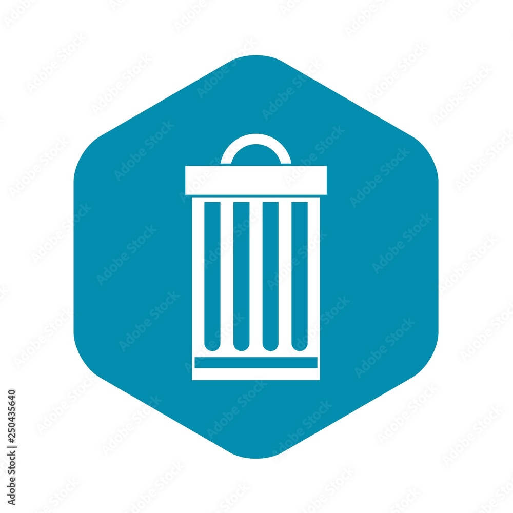 Trash can icon in simple style isolated on white background Trash can icon in simple style isolated on white background