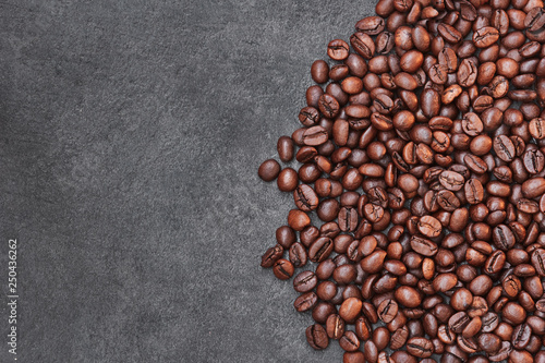 Coffee beans on the table background texture. Coffee Beans. © verona_studio