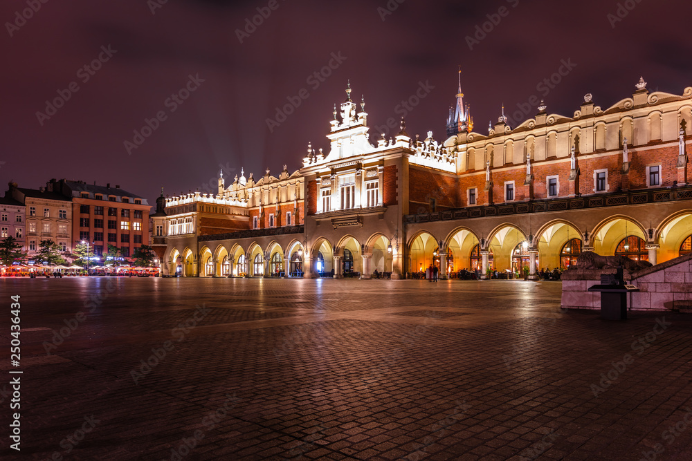 Krakow Cloth Hall at night , Poland