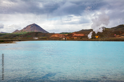 Krafla geothermal power plant lake Myvatn Northeastern Iceland Scandinavia