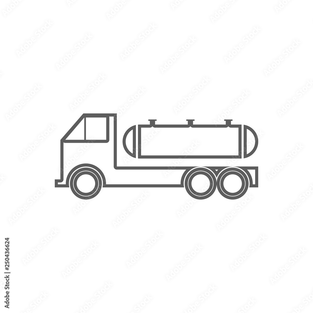 cargo transportation of gasoline icon. Element of Oil for mobile concept and web apps icon. Outline, thin line icon for website design and development, app development