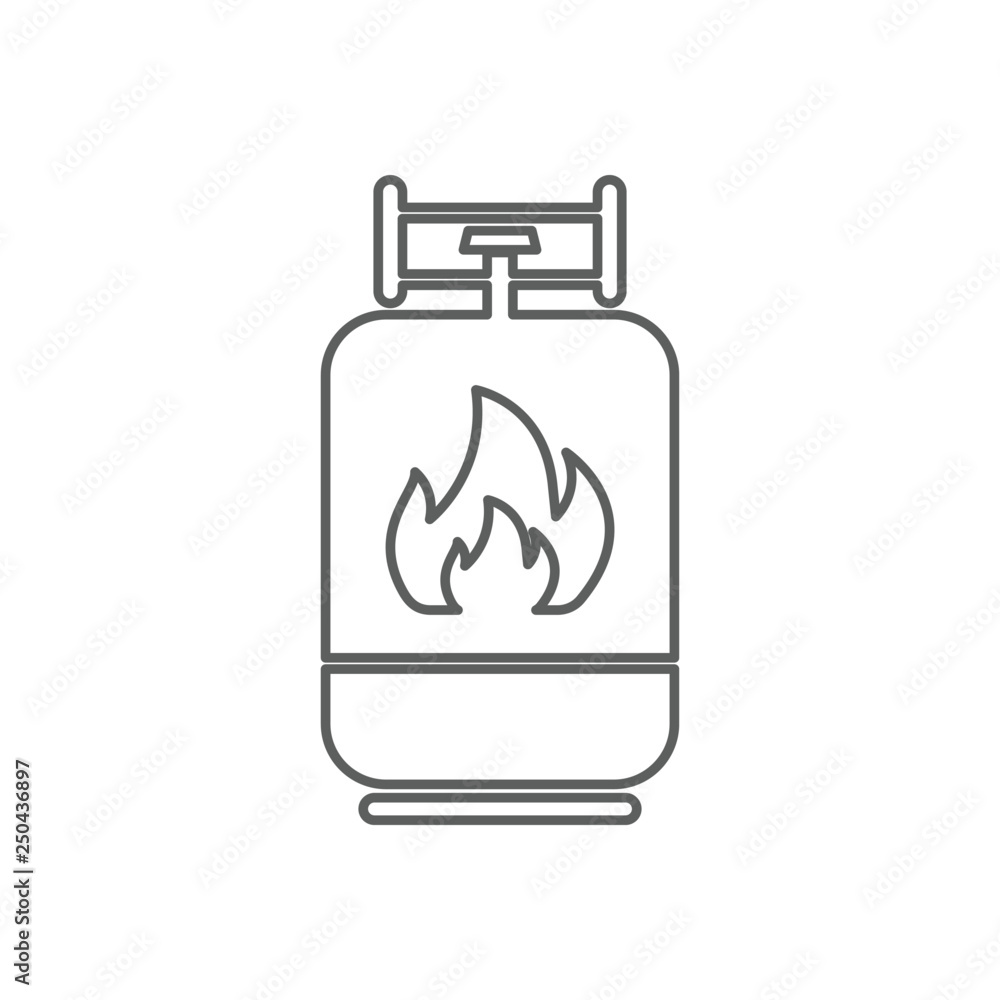 gas cylinder icon. Element of Oil for mobile concept and web apps icon. Outline, thin line icon for website design and development, app development gas cylinder icon. Element of Oil for mobile concept and web apps icon. Outline, thin line icon for website design and development, app development