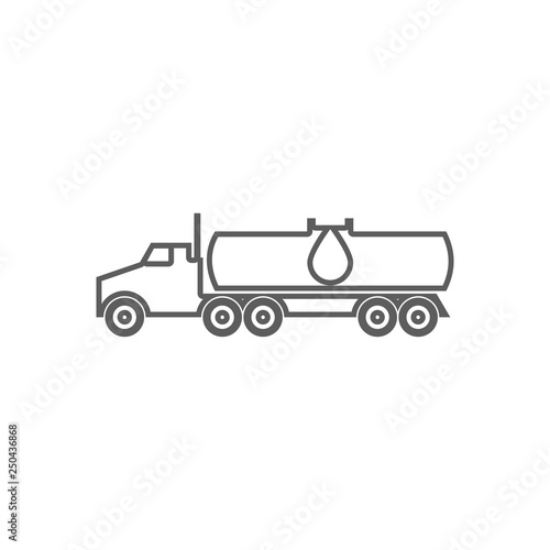 cargo transportation of gasoline icon. Element of Oil for mobile concept and web apps icon. Outline, thin line icon for website design and development, app development