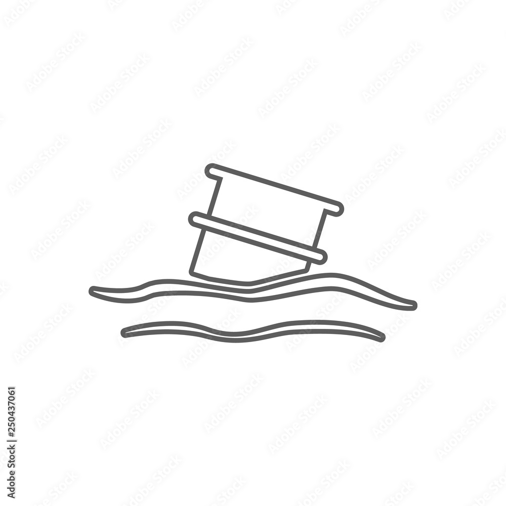 flat design toxic waste contamination on water icon. Element of Oil for mobile concept and web apps icon. Outline, thin line icon for website design and development, app flat design toxic waste contamination on water icon. Element of Oil for mobile concept and web apps icon. Outline, thin line icon for website design and development, app