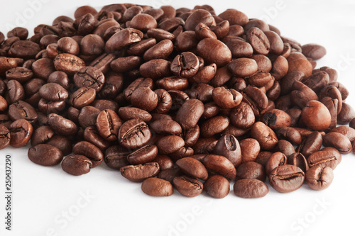 Coffee beans isolated on white