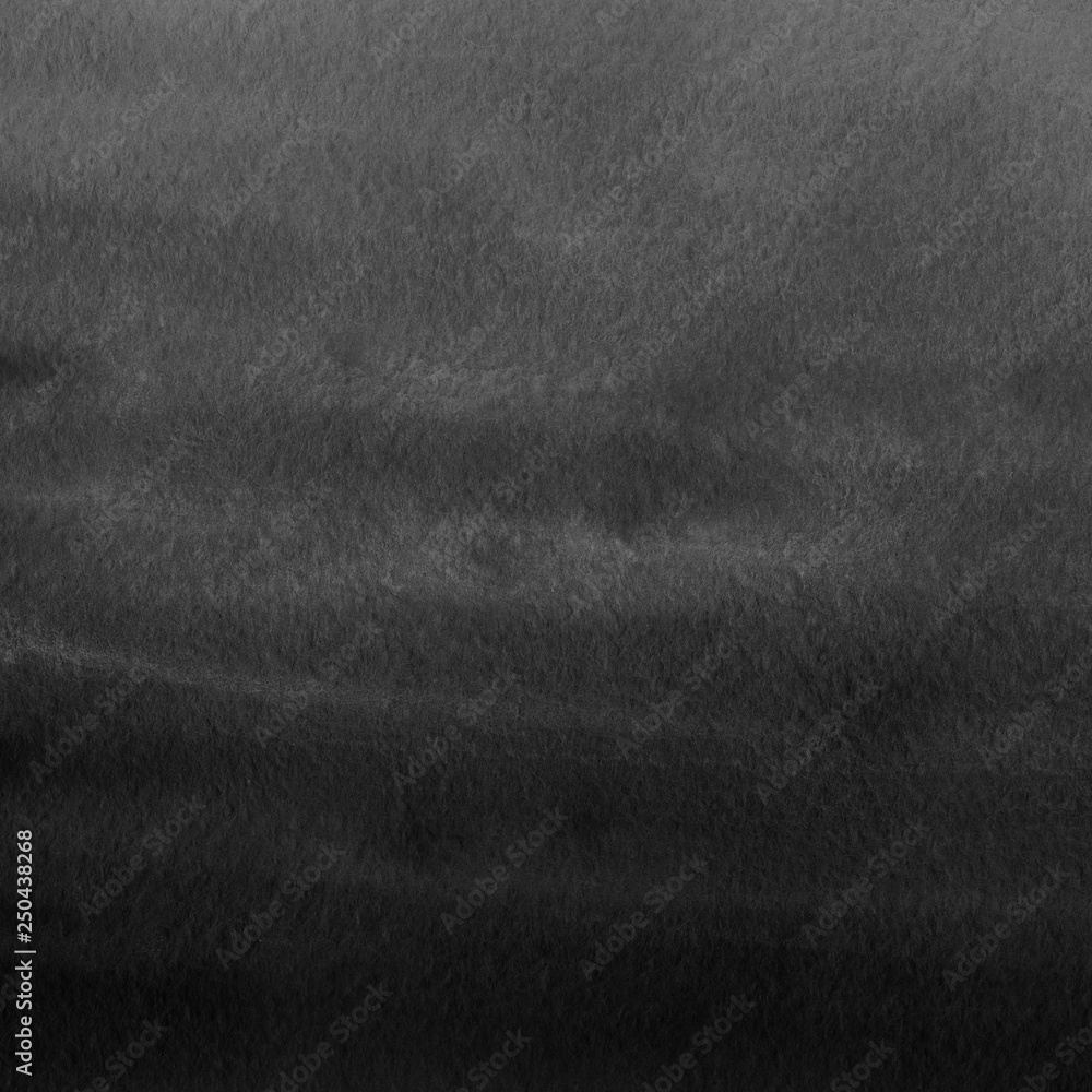 Fototapeta premium Black ink and watercolor texture on white paper background. Paint leaks and ombre effects. Hand painted abstract image. School blackboard.