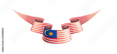 Malaysia flag  vector illustration on a white background.