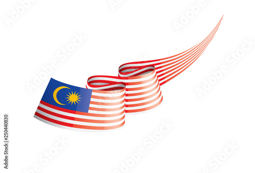 Malaysia flag, vector illustration on a white background.