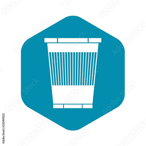 Trash can icon in simple style isolated on white background