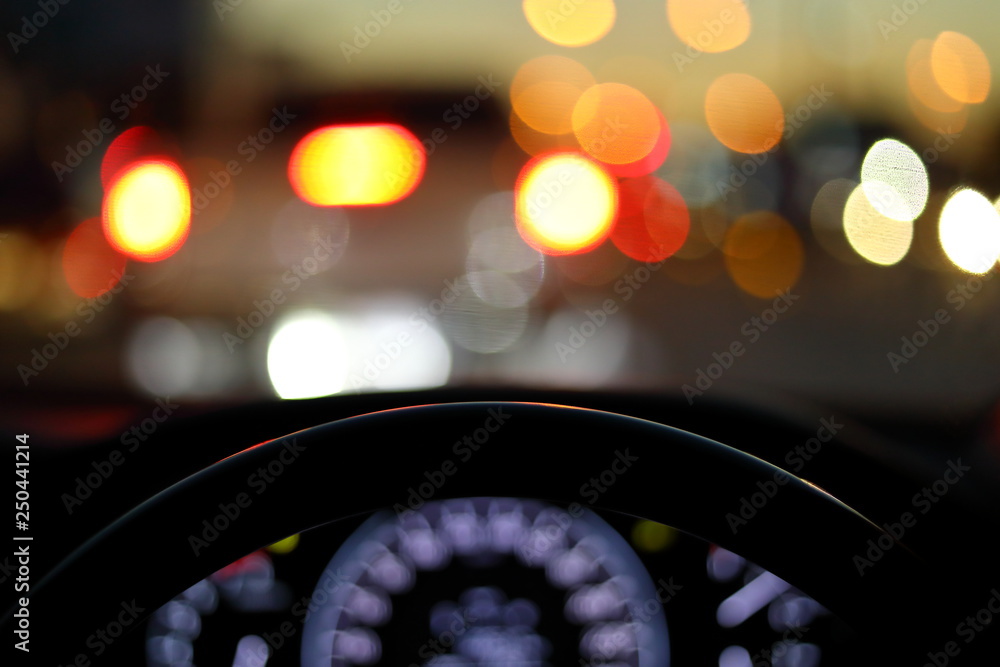 vehicle car steering wheel and blur bokeh abstract background vehicle car steering wheel and blur bokeh abstract background