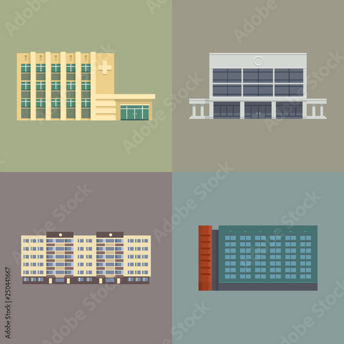City downtown buildings