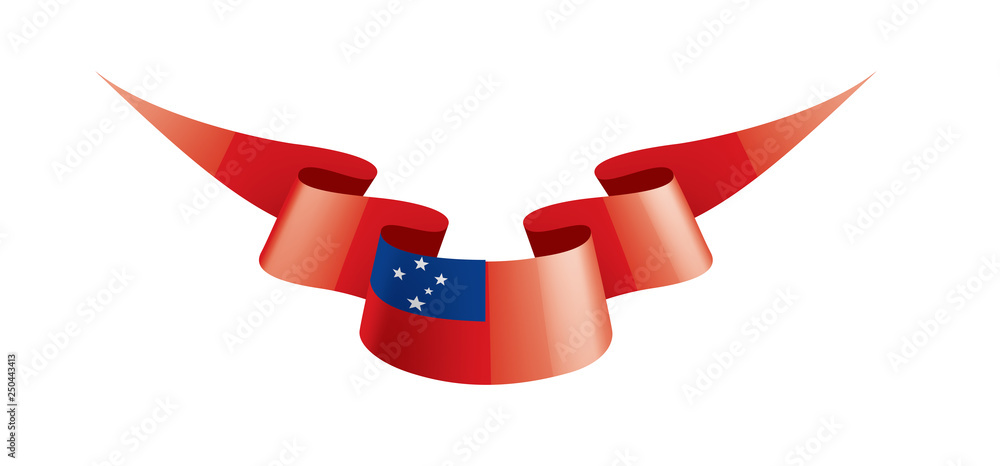 Samoa flag, vector illustration on a white background. Samoa flag, vector illustration on a white background.