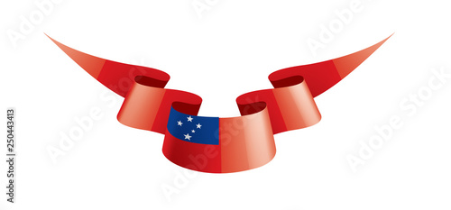 Samoa flag, vector illustration on a white background.